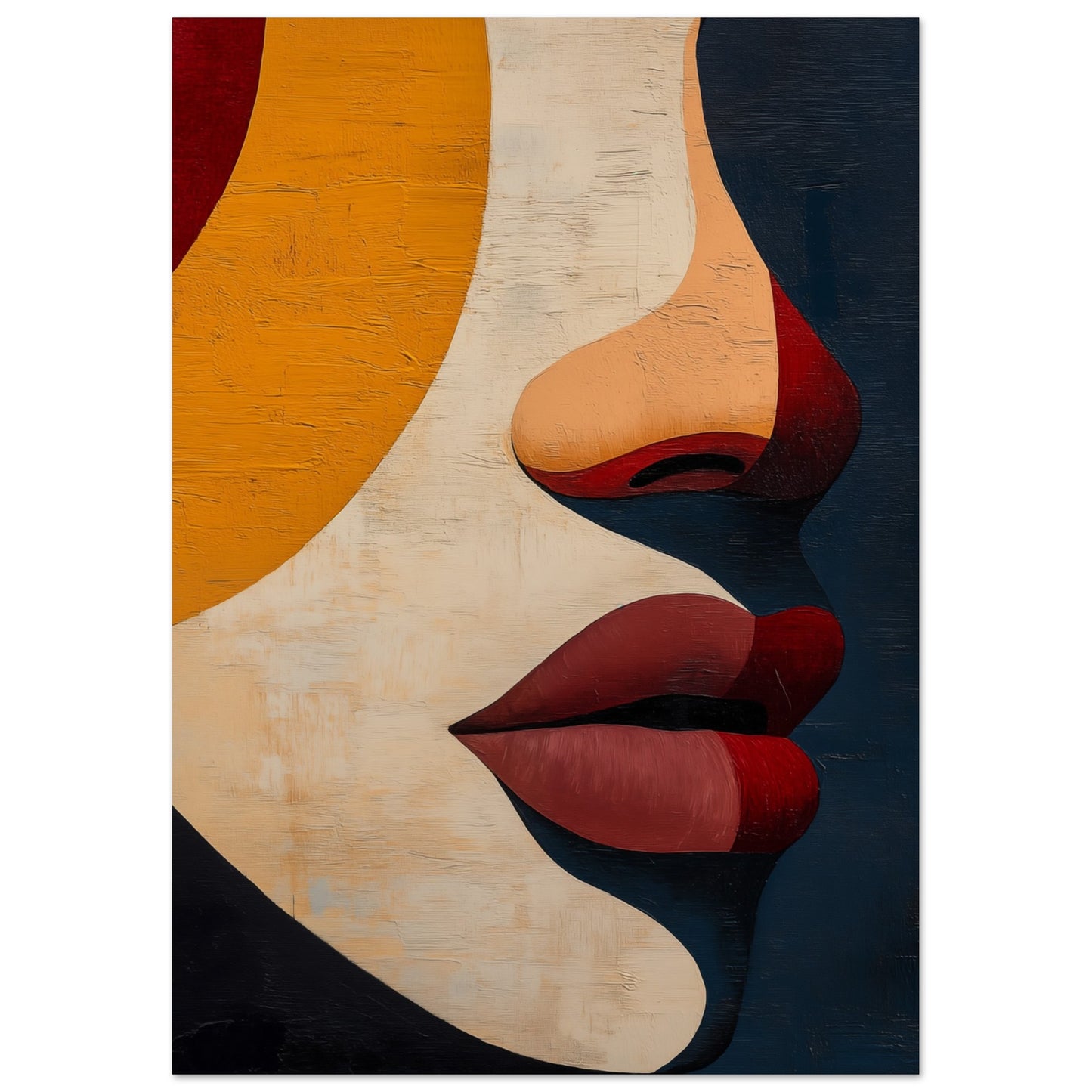 Abstrakte Geometrie eines Gesichts Poster A4 21x29.7 cm - Pixara