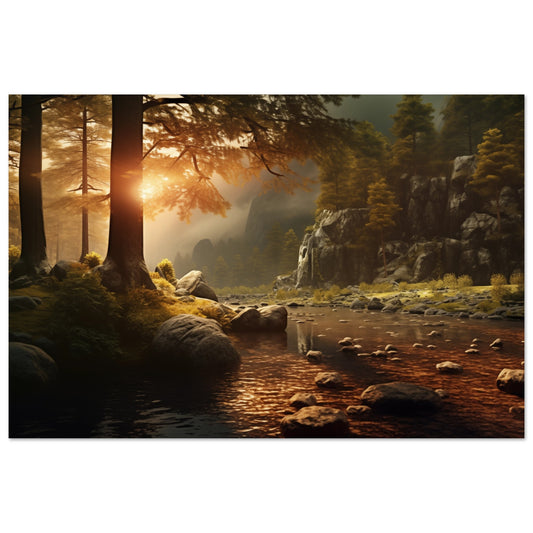 Herbstliche Reflexion Poster 60x90 cm - Pixara