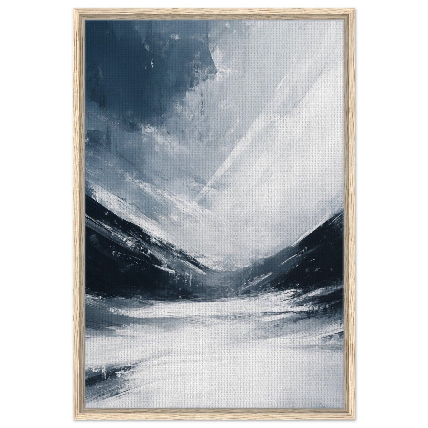 Gefrorene Passage | Gerahmte Leinwand Holzrahmen 60x90 cm - Pixara