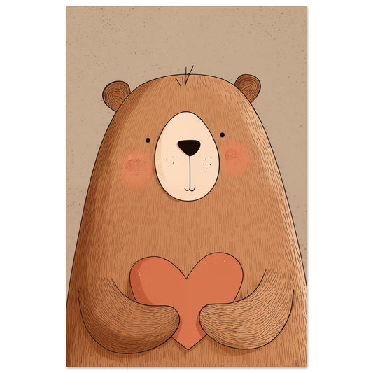 Herzbär 60x90 cm - Pixara