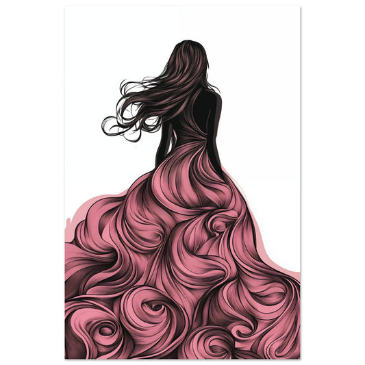 Frau im fließenden Kleid 60x90 cm - Pixara