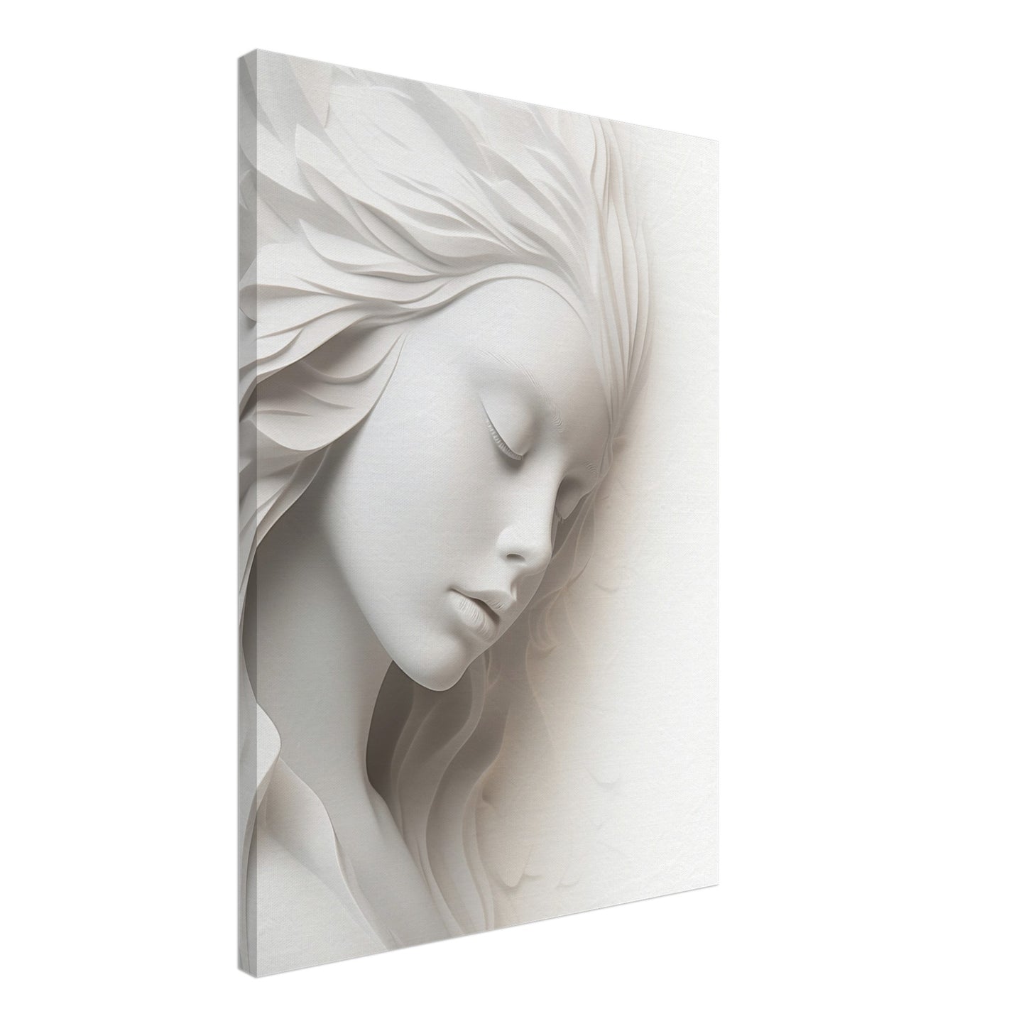 Gedankenstille in Marmor Leinwand 50x70 cm - Pixara