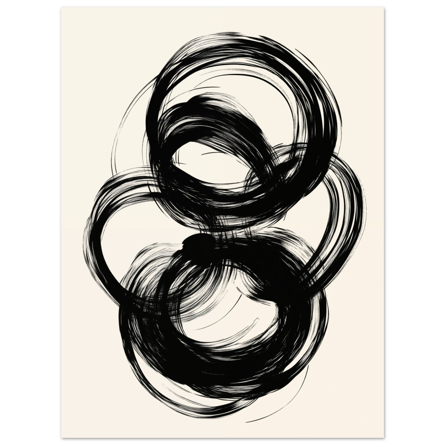 Energie in Bewegung – Abstrakte Pinselstriche 30x40 cm - Pixara
