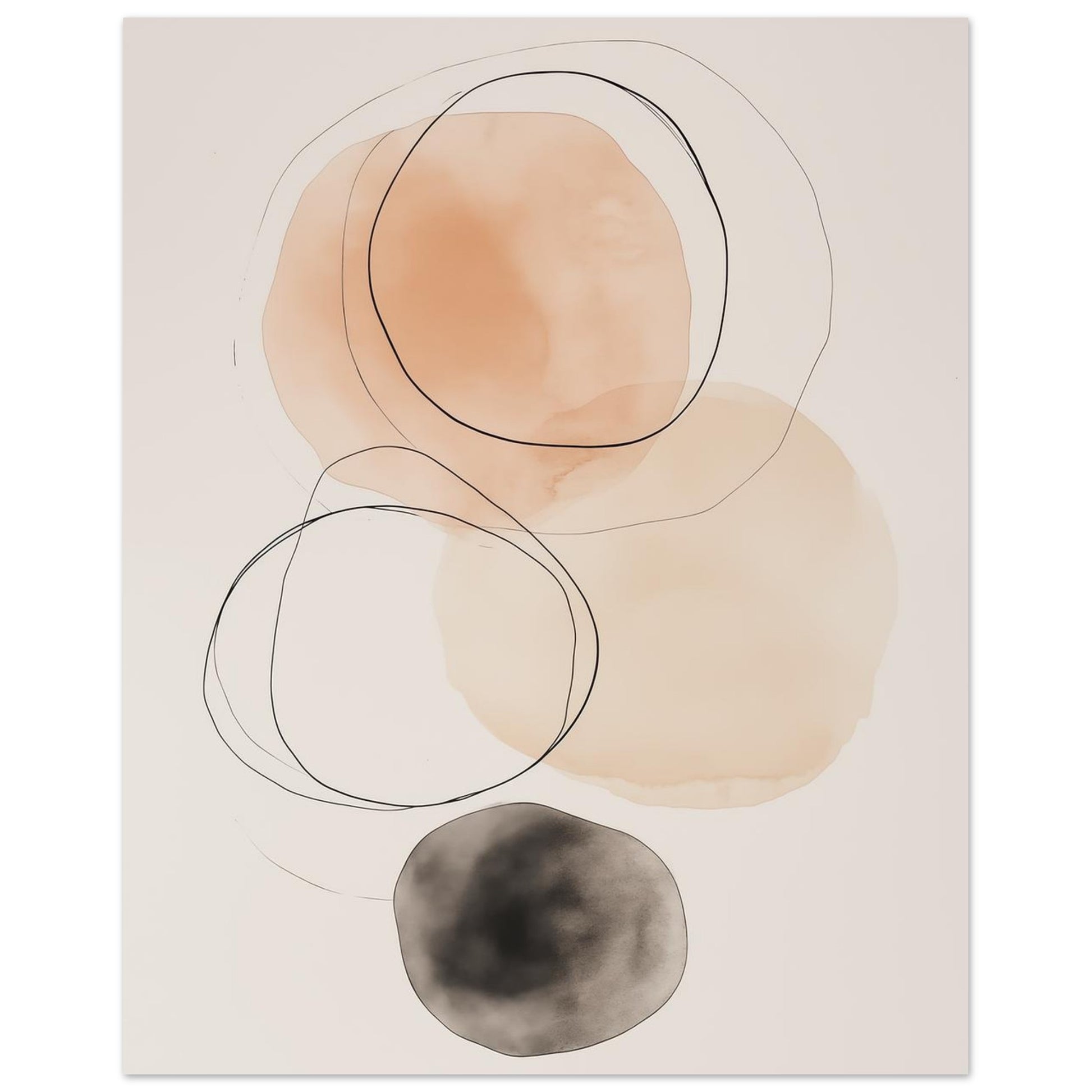 Balance der Kreise – Japandi Minimalismus - Pixara
