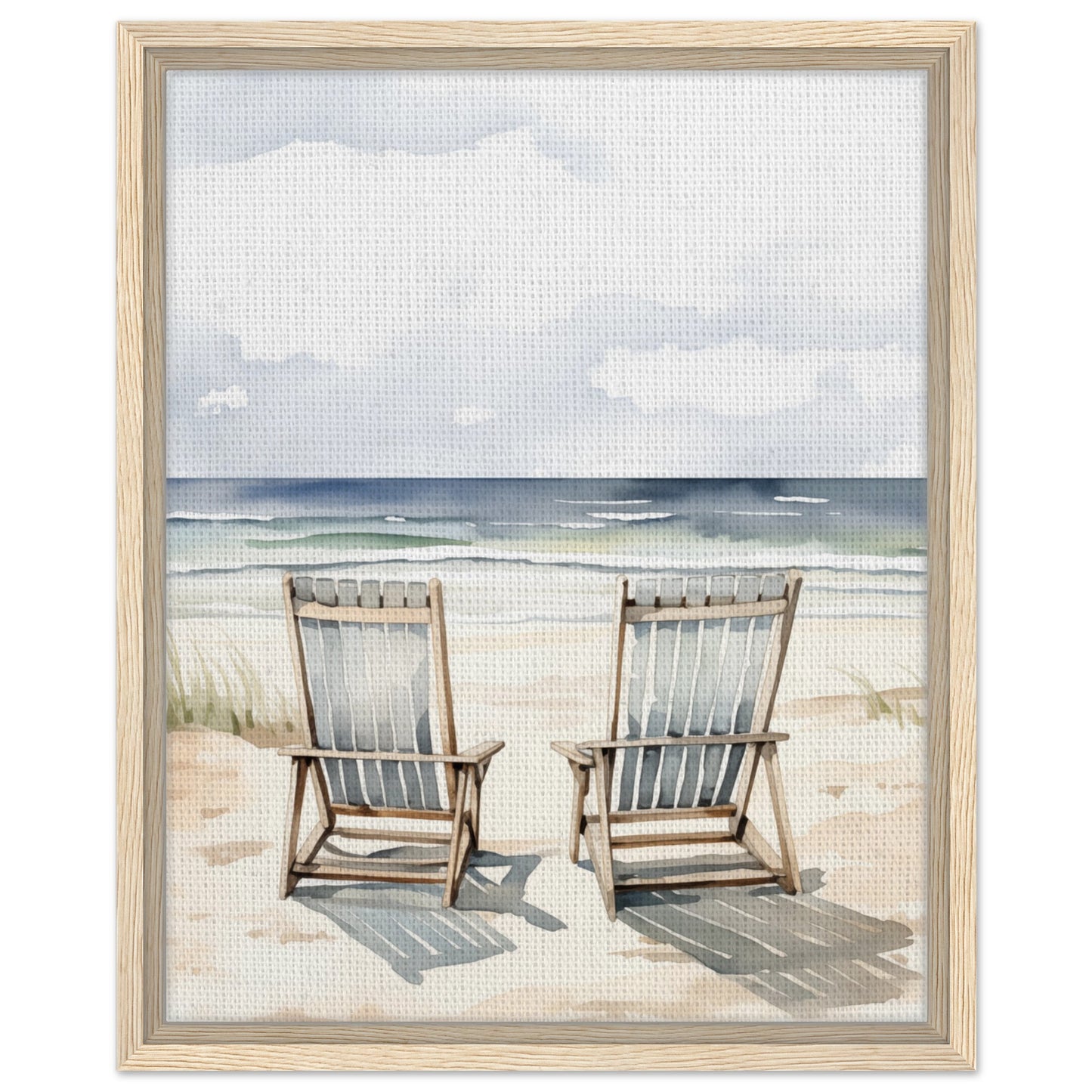Strandruhe | Gerahmte Leinwand Holzrahmen 40x50 cm - Pixara