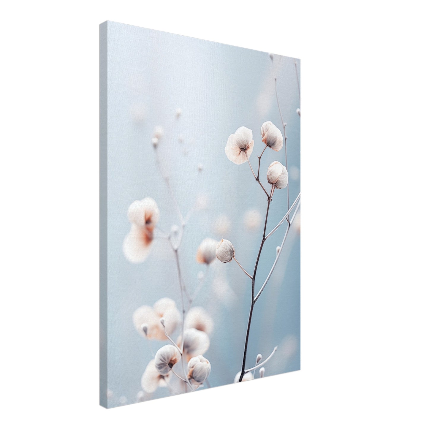 Sanfte Winterblüte Leinwand 50x70 cm - Pixara