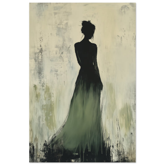 Verborgene Eleganz – Silhouette im abstrakten Stil 60x90 cm - Pixara
