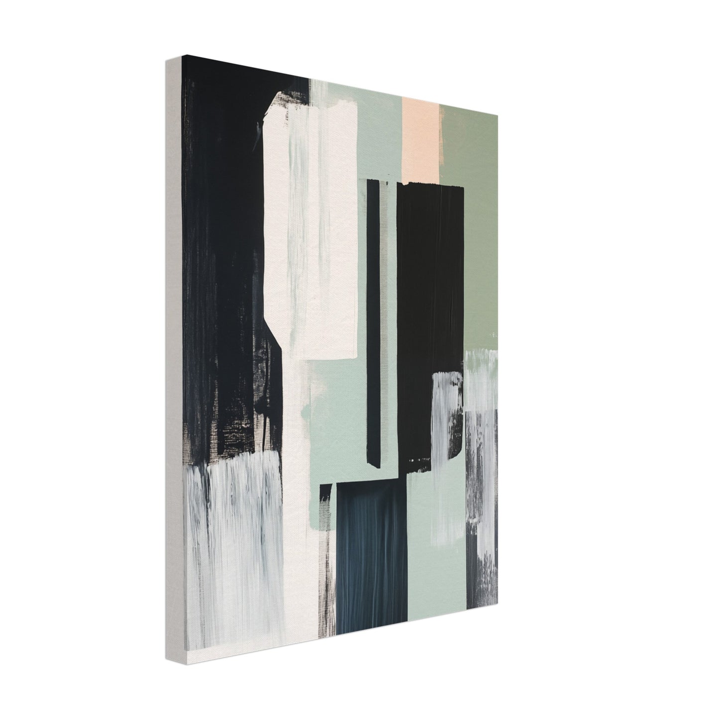 Urban Serenity – Abstrakte Komposition Leinwand 30x40 cm - Pixara