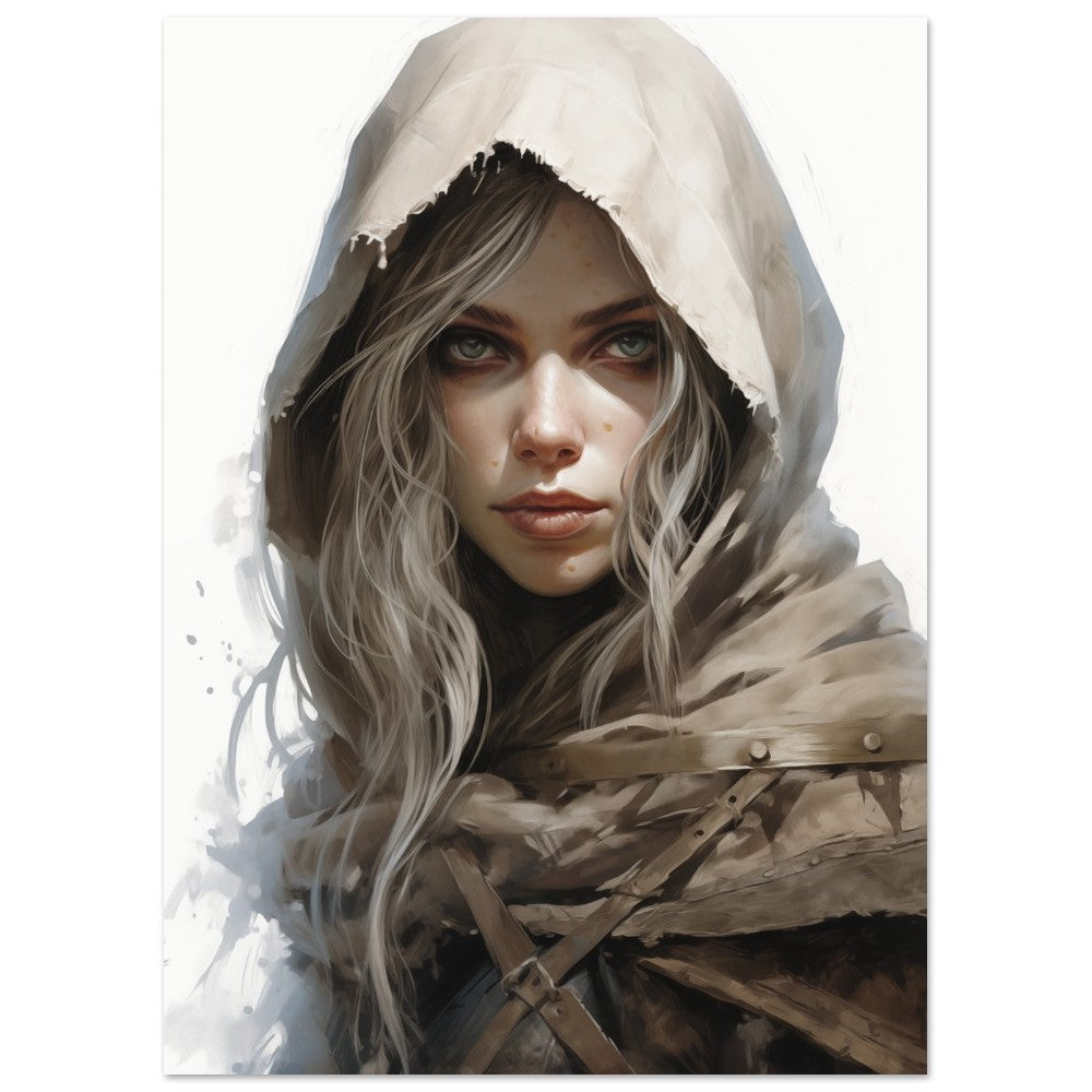 Die Schattenläuferin "Lyra Schleierblick" Poster 13x18 cm - Pixara
