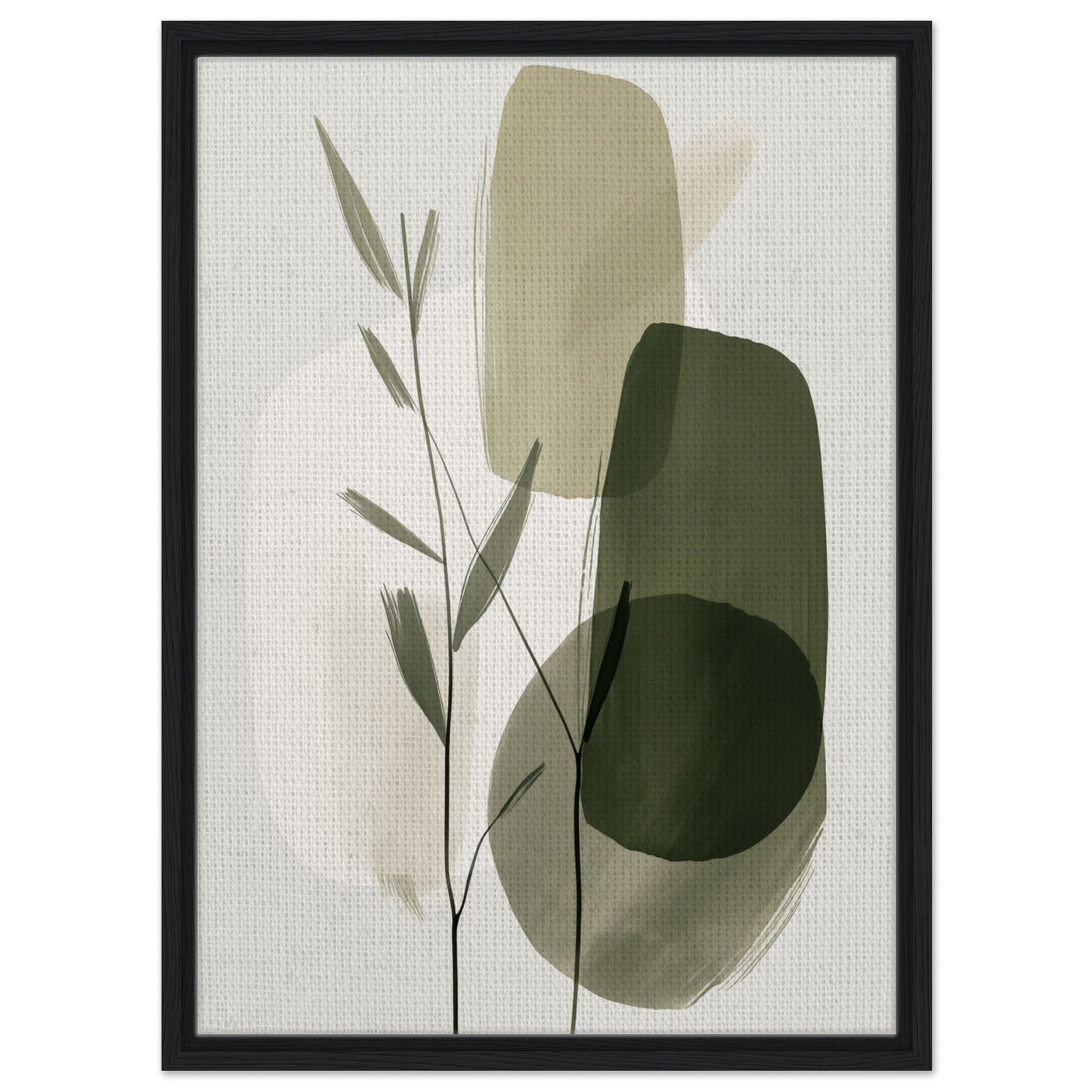 Harmonie des Wachstums | Gerahmte Leinwand 50x70 cm 20x28″ Schwarzer Rahmen - Pixara