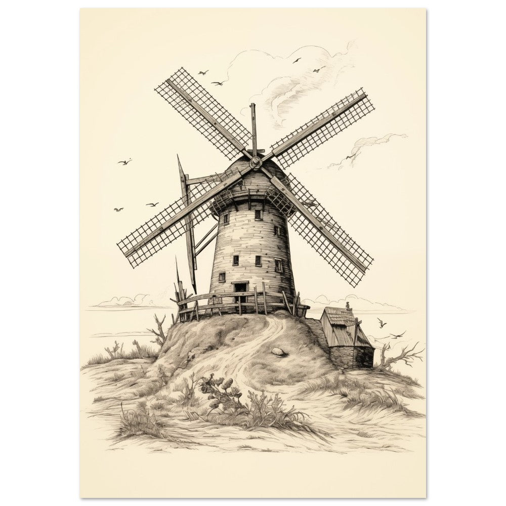 Haverbeck-Mühle Poster A4 21x29.7 cm - Pixara