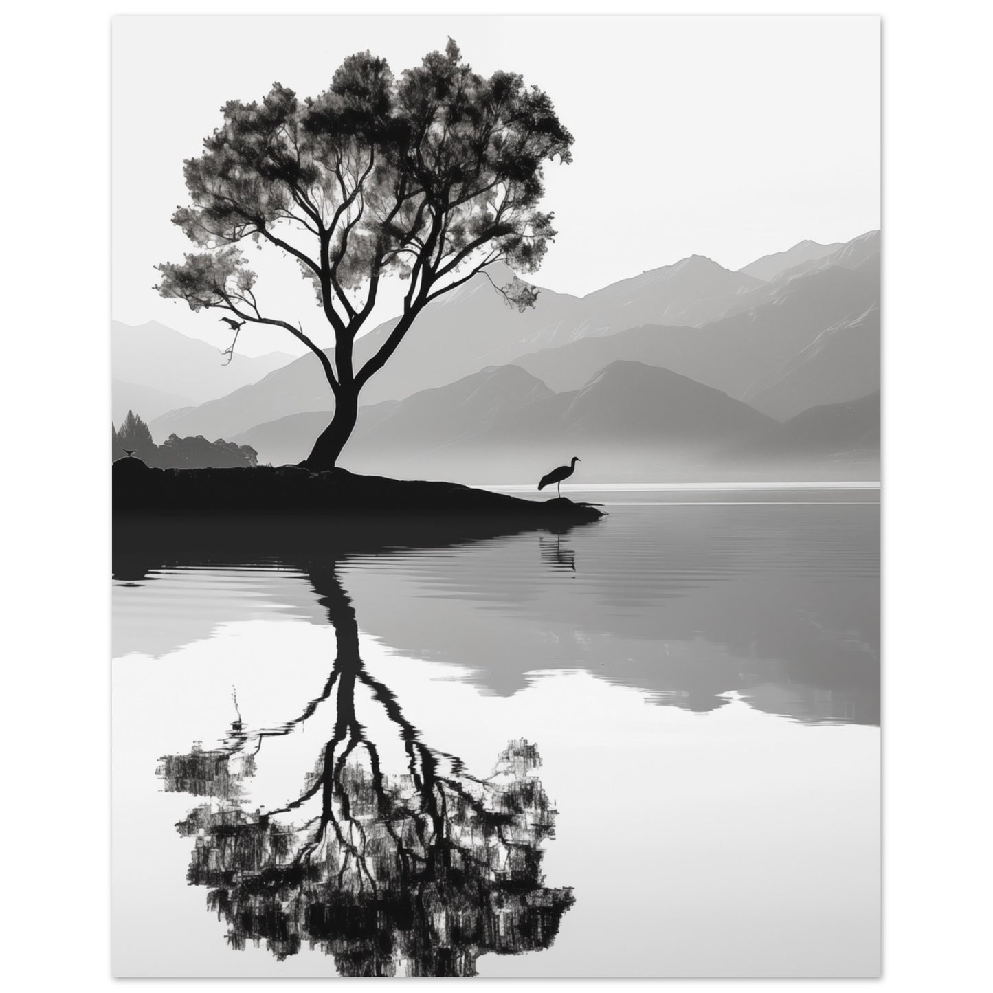 Reflexionen der Einsamkeit Poster 20x25 cm - Pixara