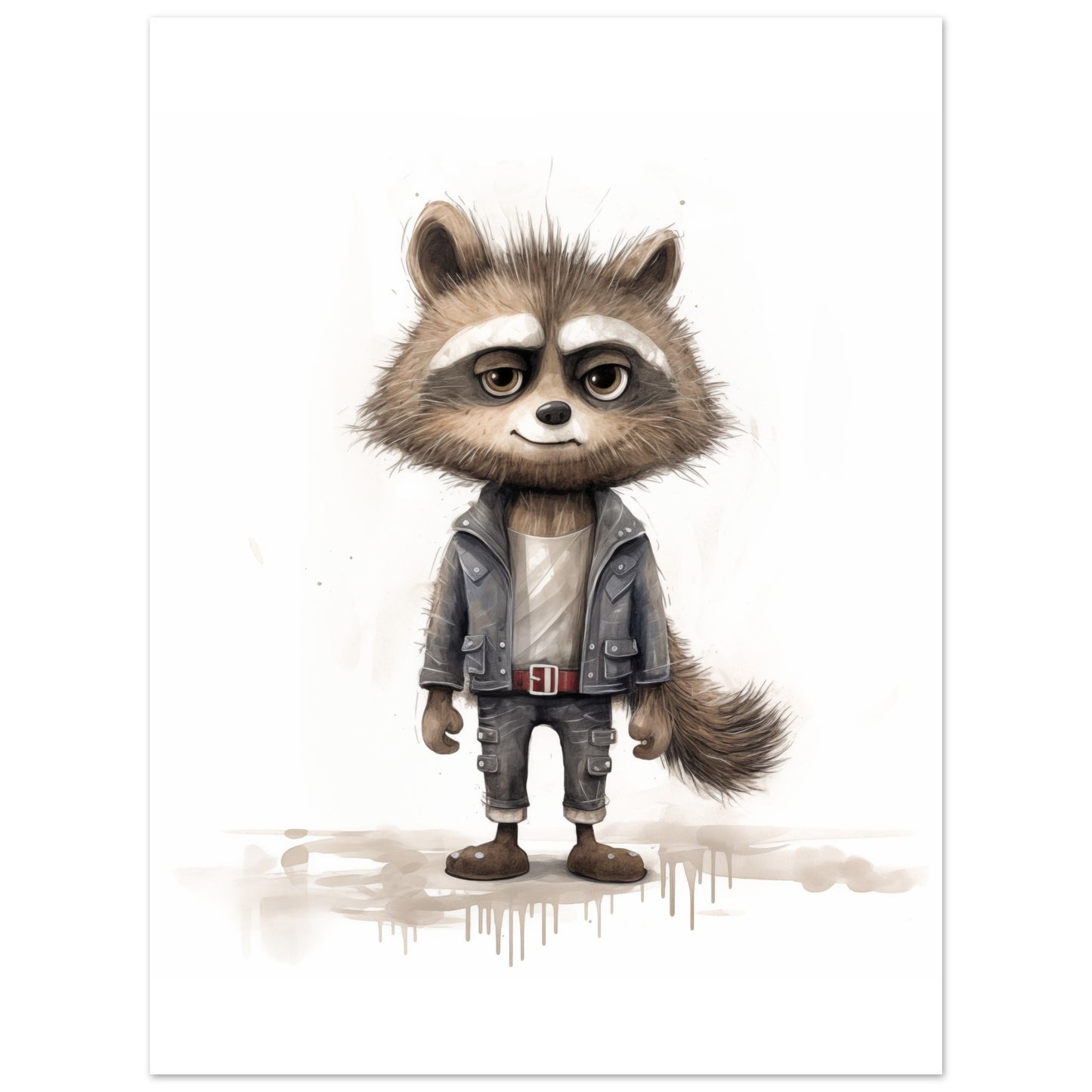 Waschbär "Rocko" Poster 30x40 cm - Pixara