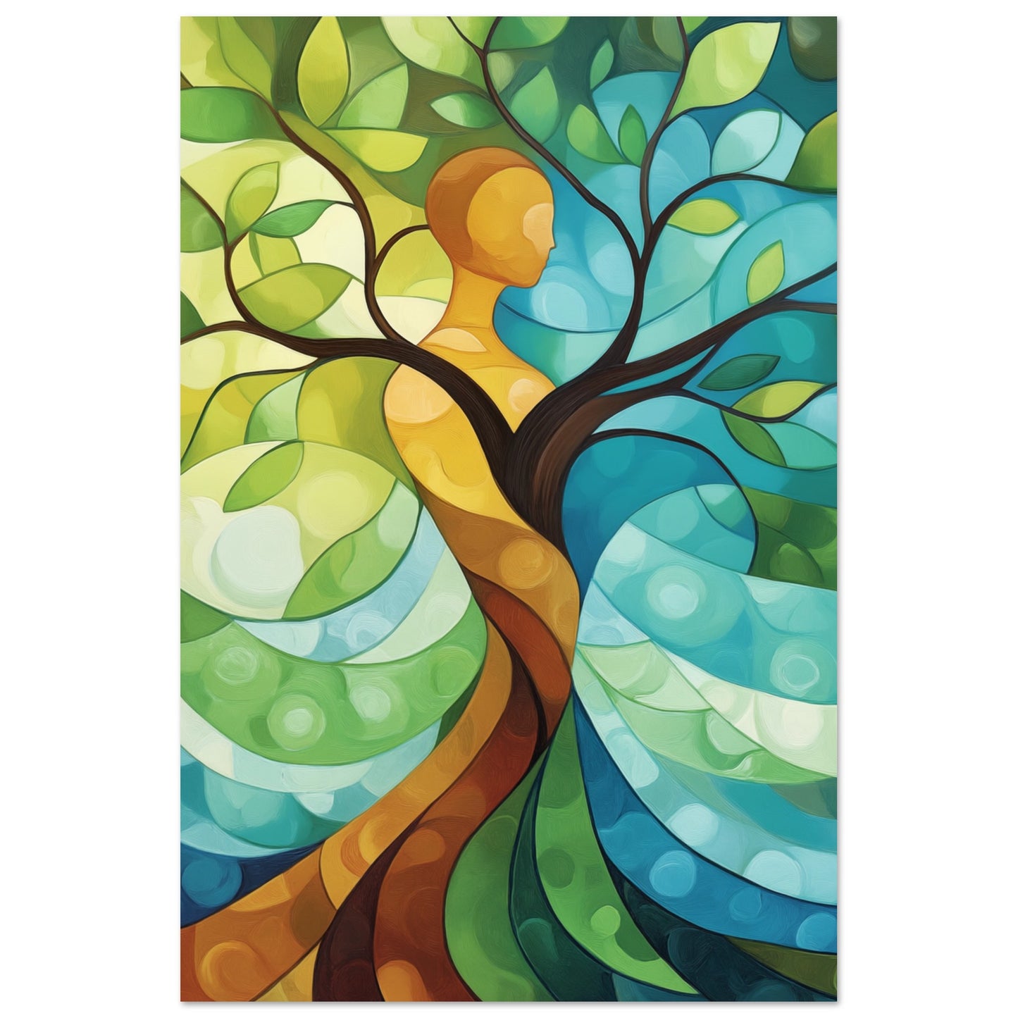 Die Symbiose von Mensch und Natur Poster 60x90 cm - Pixara