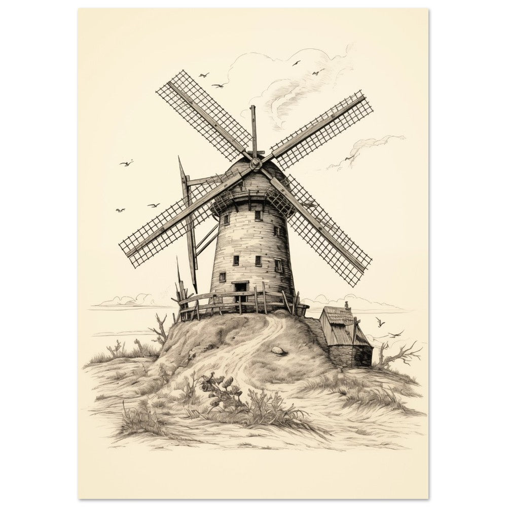 Haverbeck-Mühle Poster 50x70 cm - Pixara