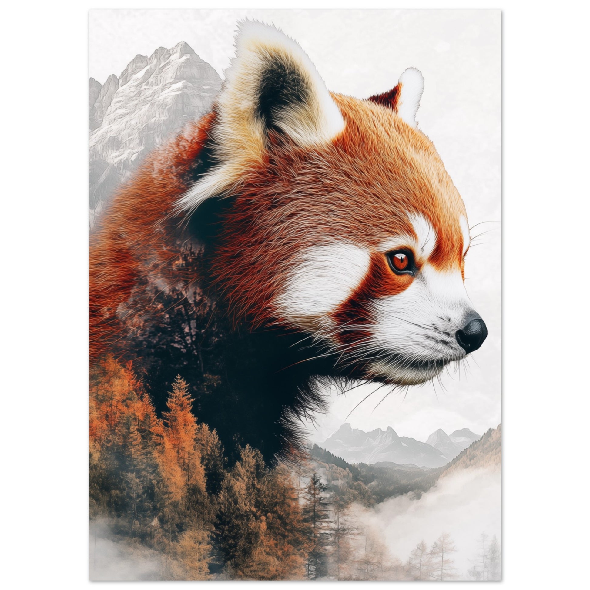 Roter Panda in Doppelbeleuchtung 13x18 cm - Pixara