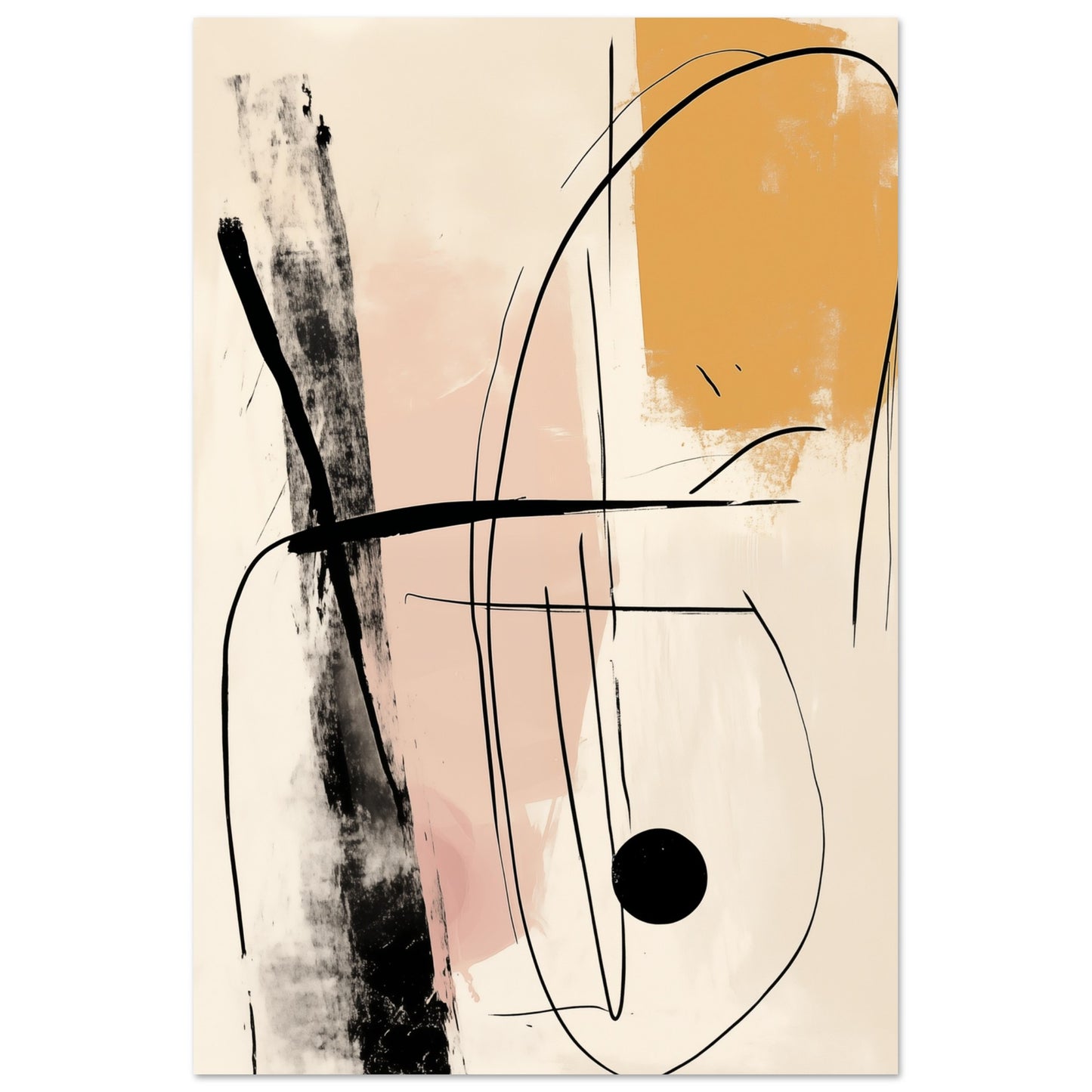 Abstrakte Linienkunst Poster 60x90 cm - Pixara