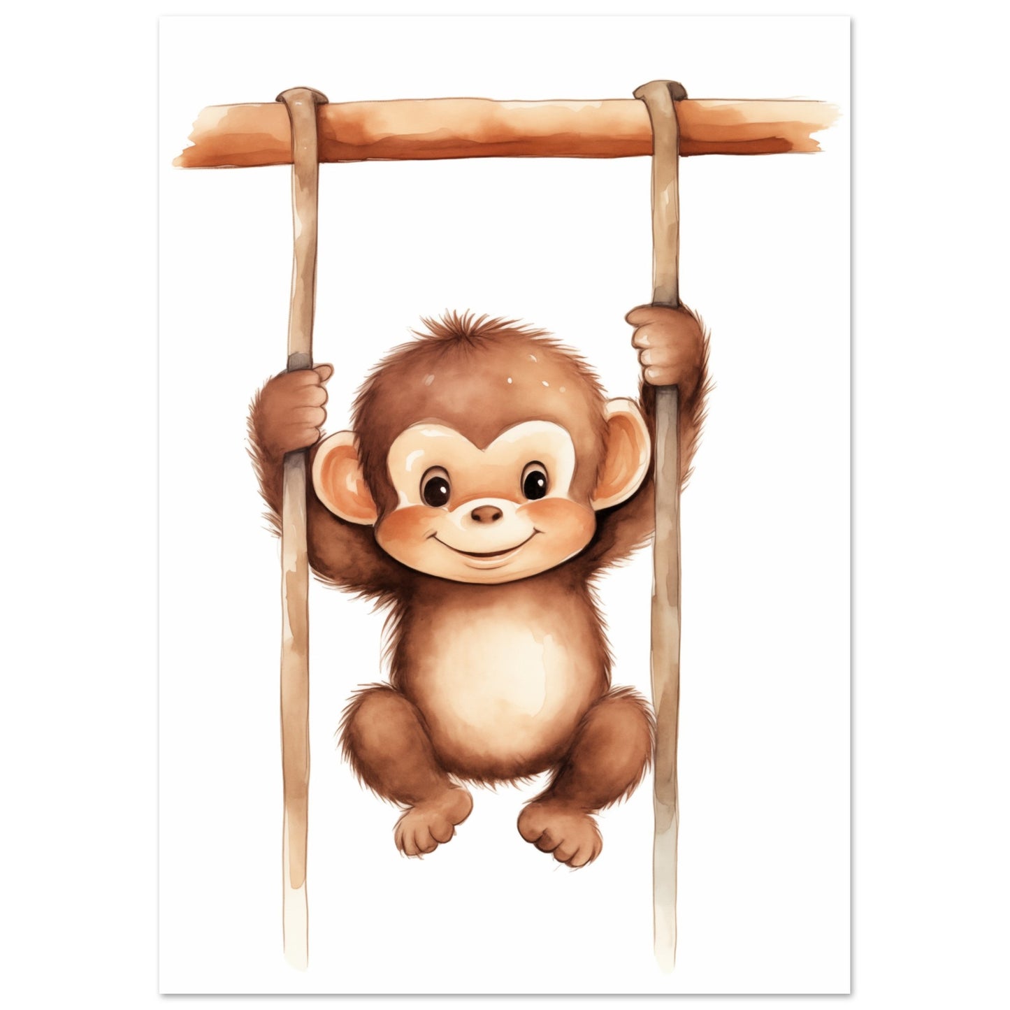 "Chip", der freche Affe Poster A4 21x29.7 cm - Pixara