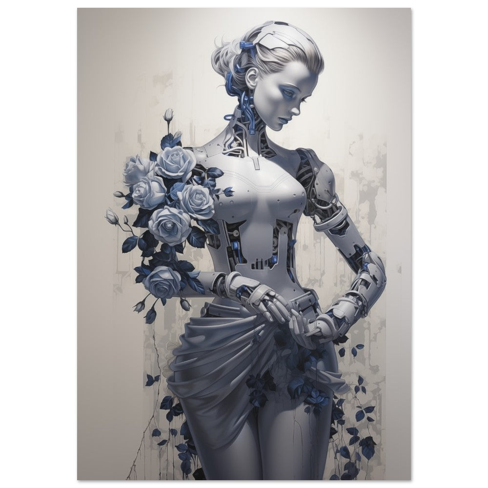 Die blaue Botanikerin A4 21x29.7 cm - Pixara