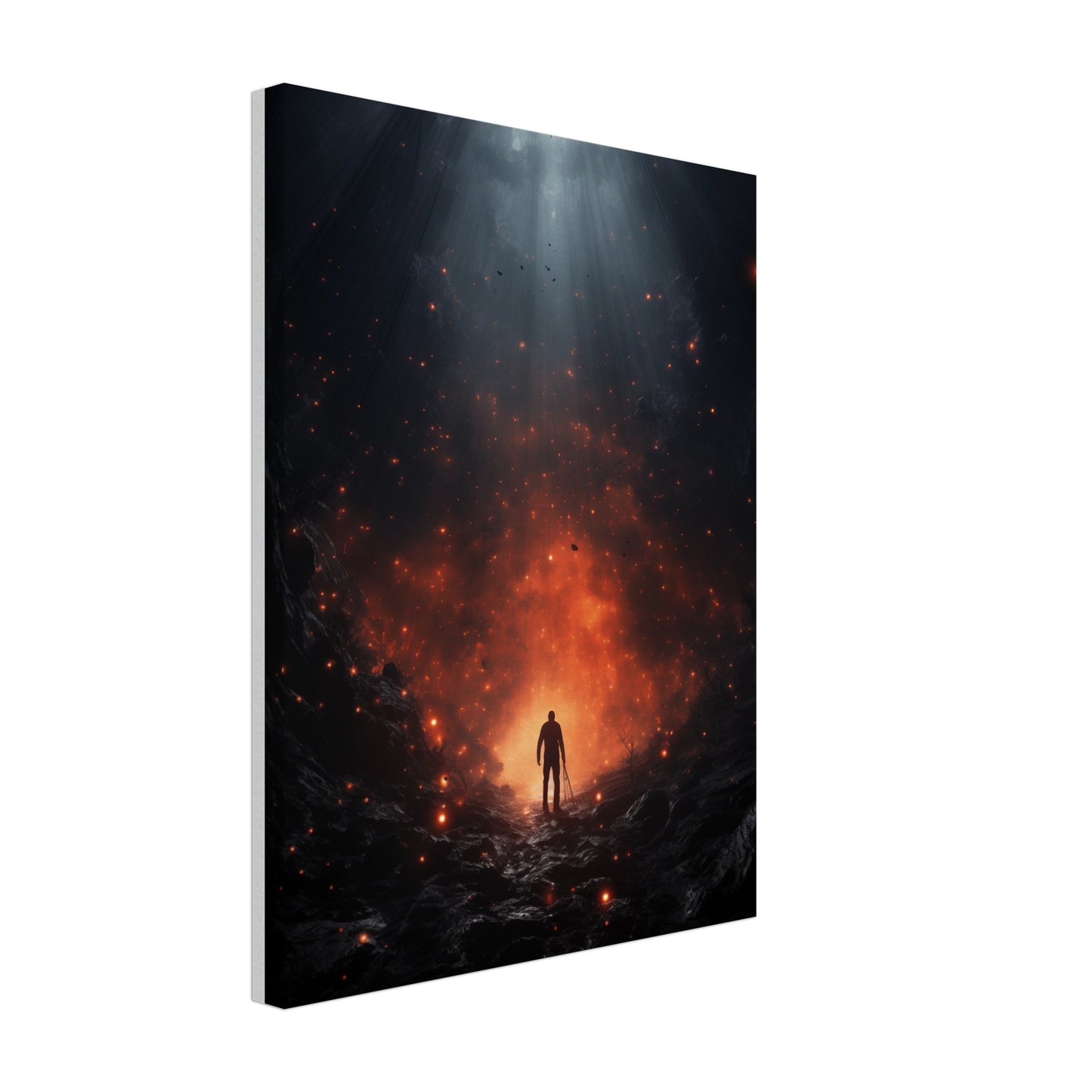 "Caius" Wanderer der Aschewelten Leinwand 30x40 cm - Pixara