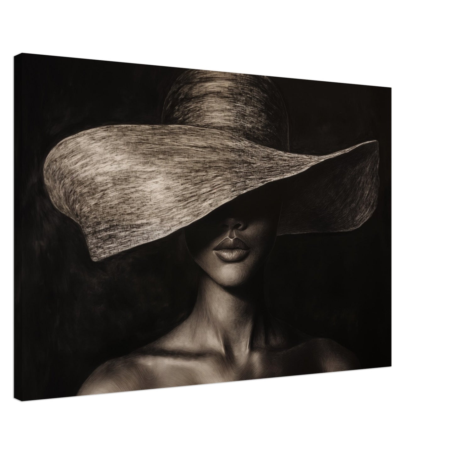 Monochrome Mystik Leinwand 60x90 cm - Pixara