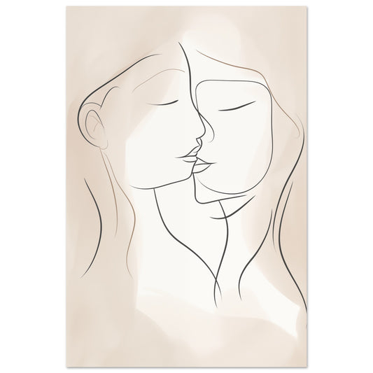 Harmonische Begegnung Poster 60x90 cm - Pixara