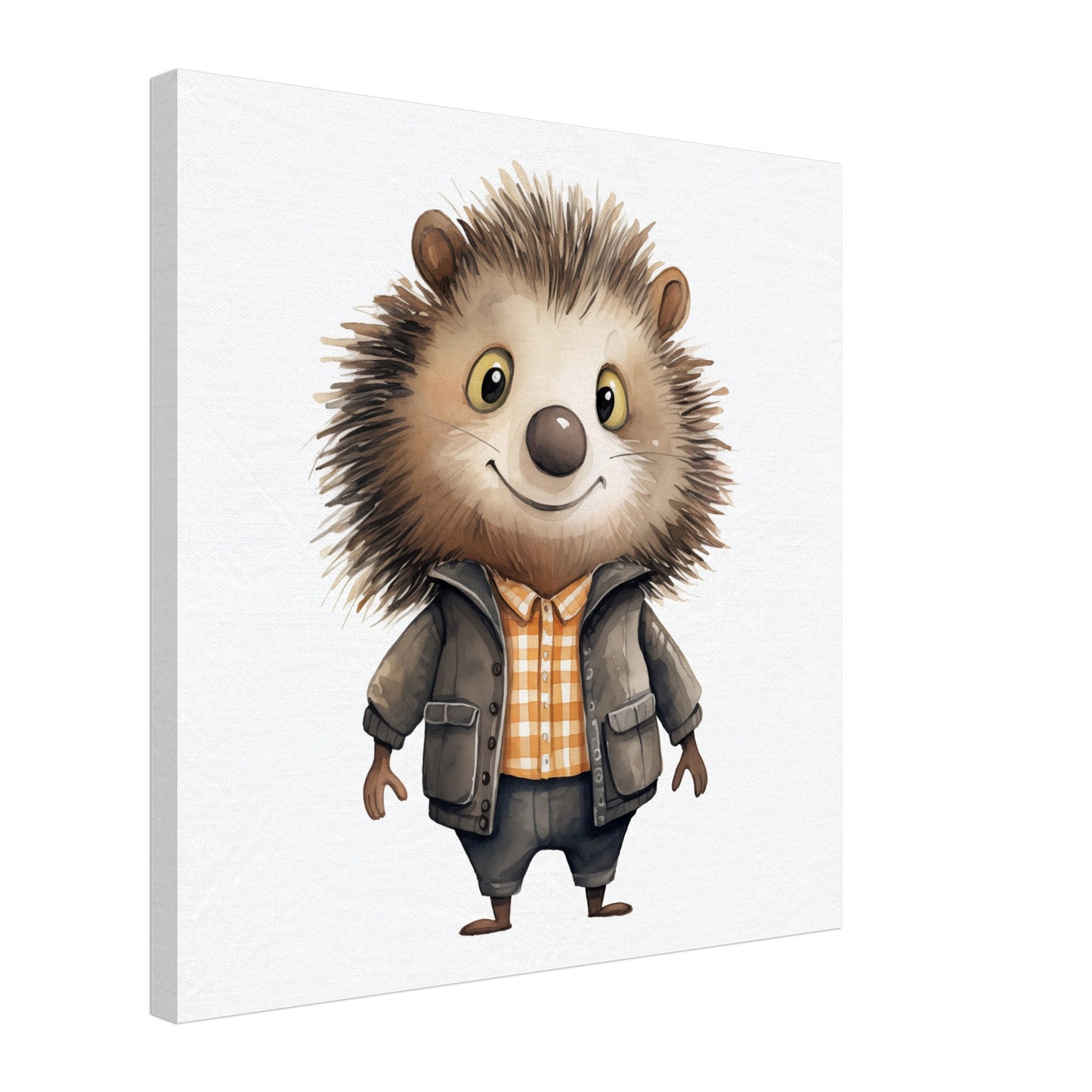 Stachelschwein "Piet" Leinwand 50x50 cm - Pixara