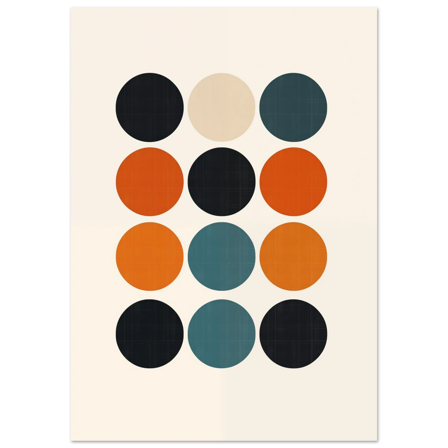 Retro Farbpalette mit Kreisen Poster 21x29.7 cm - Pixara