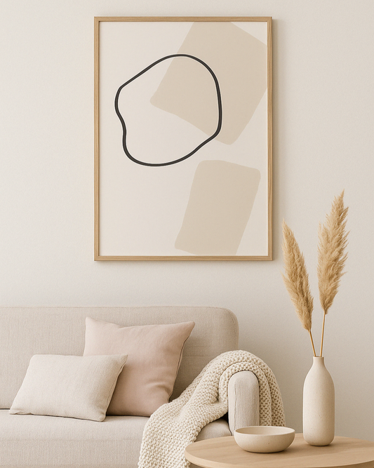 Abstrakte Balance in Beige - Pixara