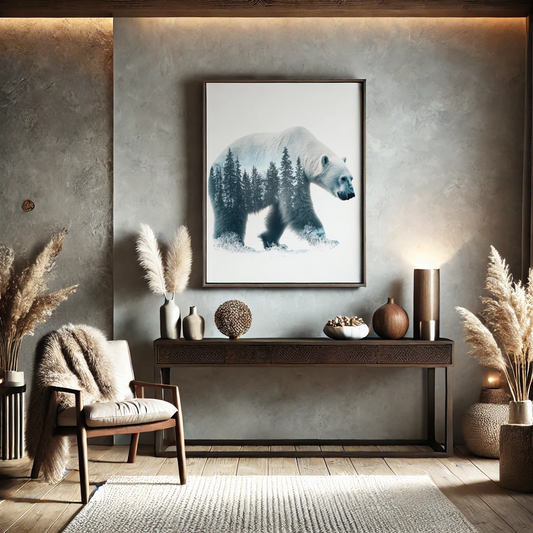 Eisbär im mystischen Winterwald - Pixara