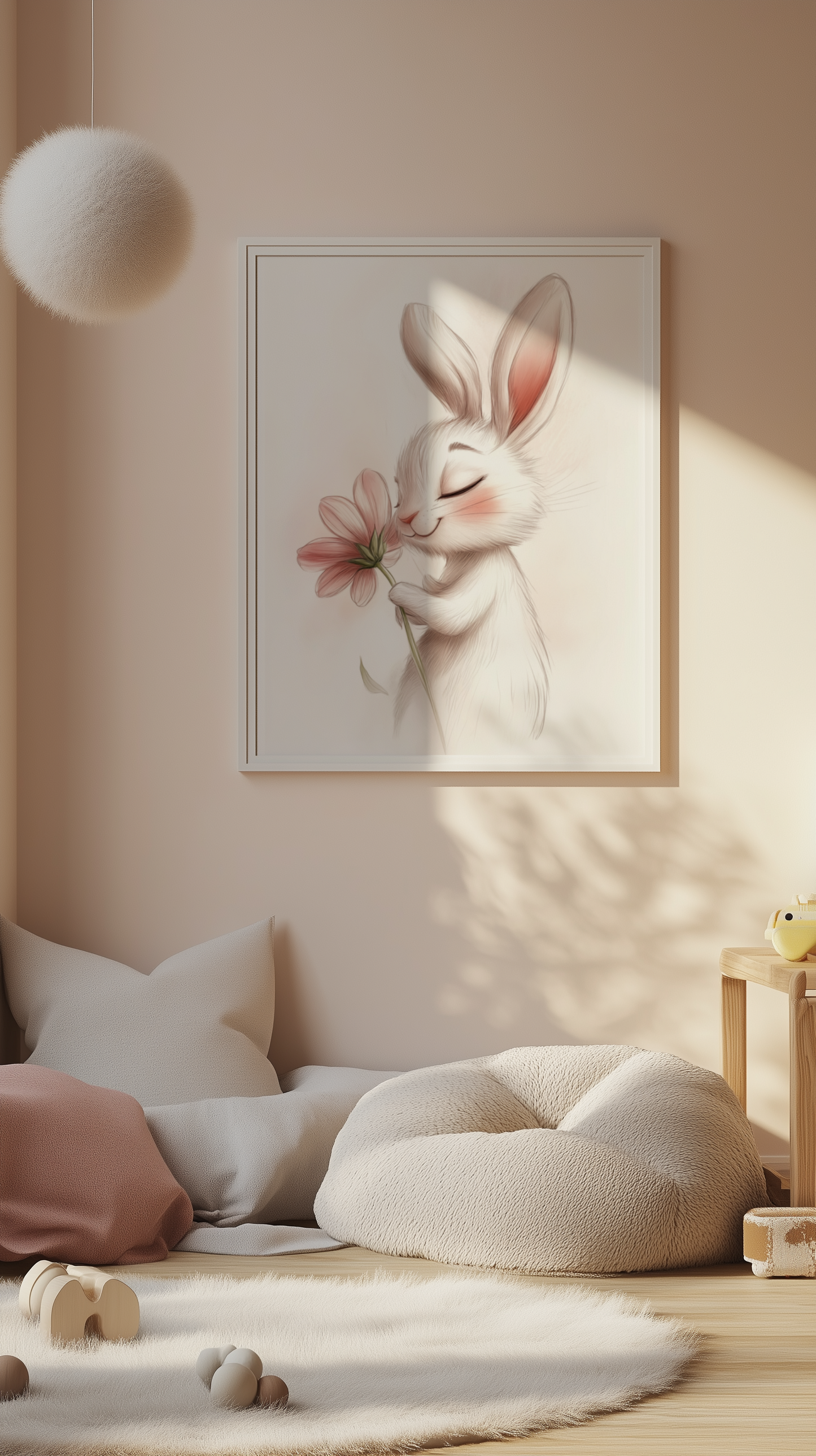 Niedliches Kaninchen mit Blume - Pixara