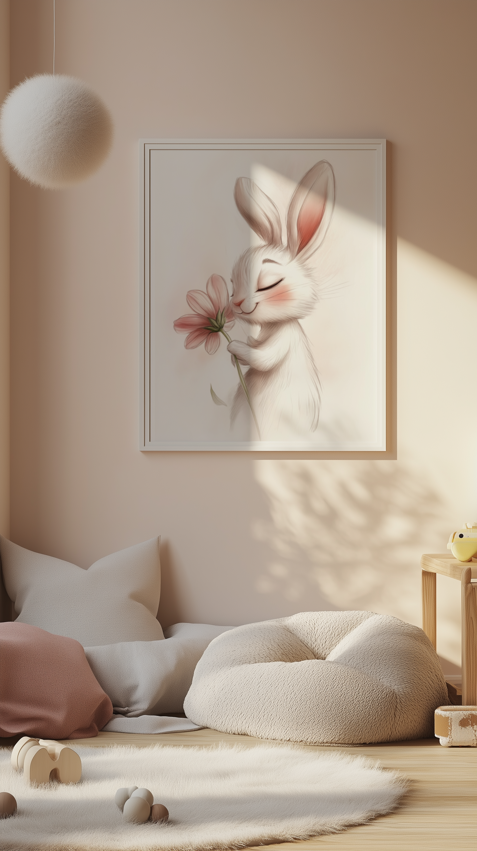 Niedliches Kaninchen mit Blume - Pixara