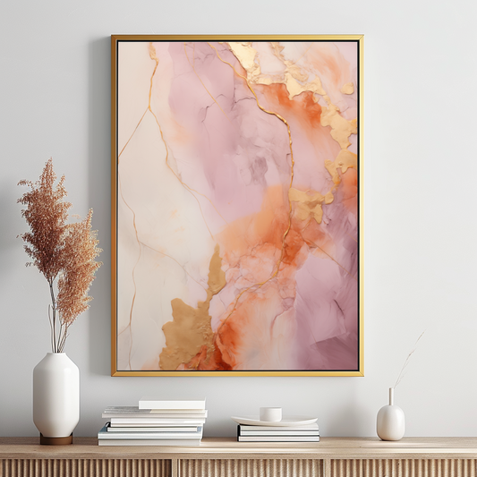 Lila-Gold Impasto - Pixara