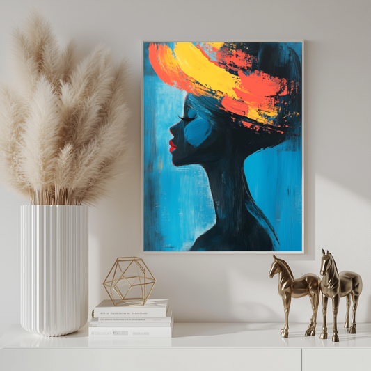 Silhouette mit lebendigen Farben - Pixara