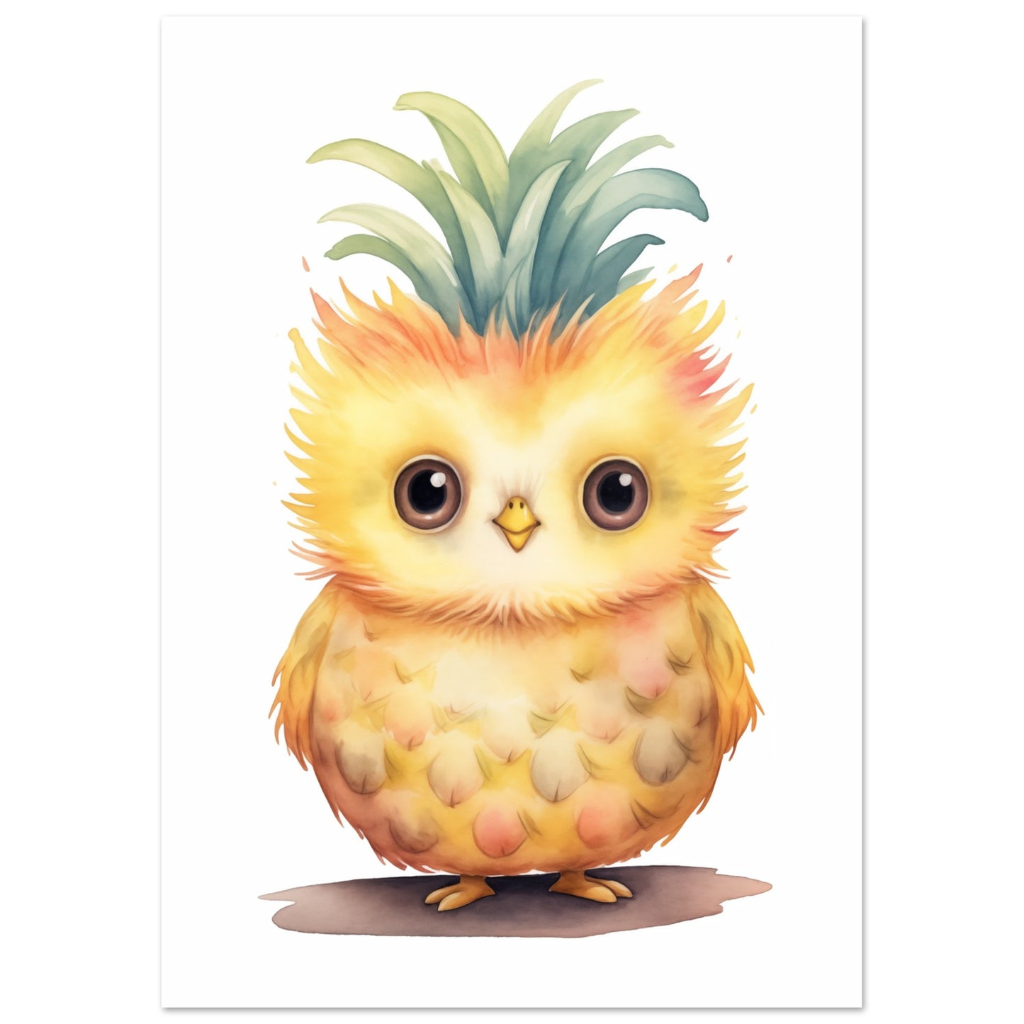 Owly Pine Poster A4 21x29.7 cm - Pixara