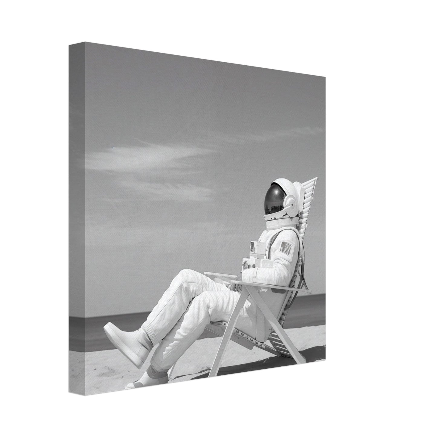 Ruhepause im All Leinwand 30x30 cm - Pixara