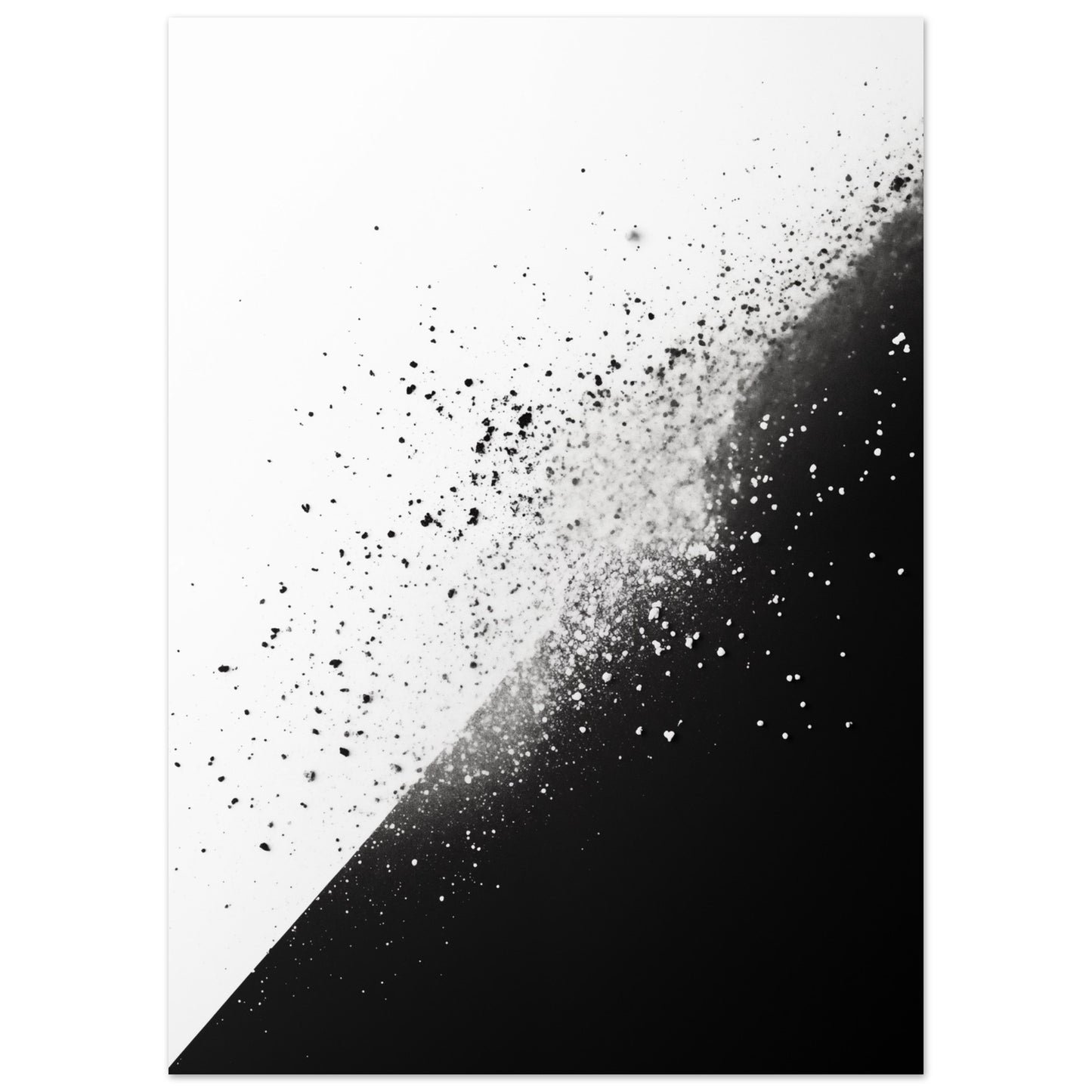 Schwarz-Weiß-Splitter 1 Poster 50x70 cm - Pixara