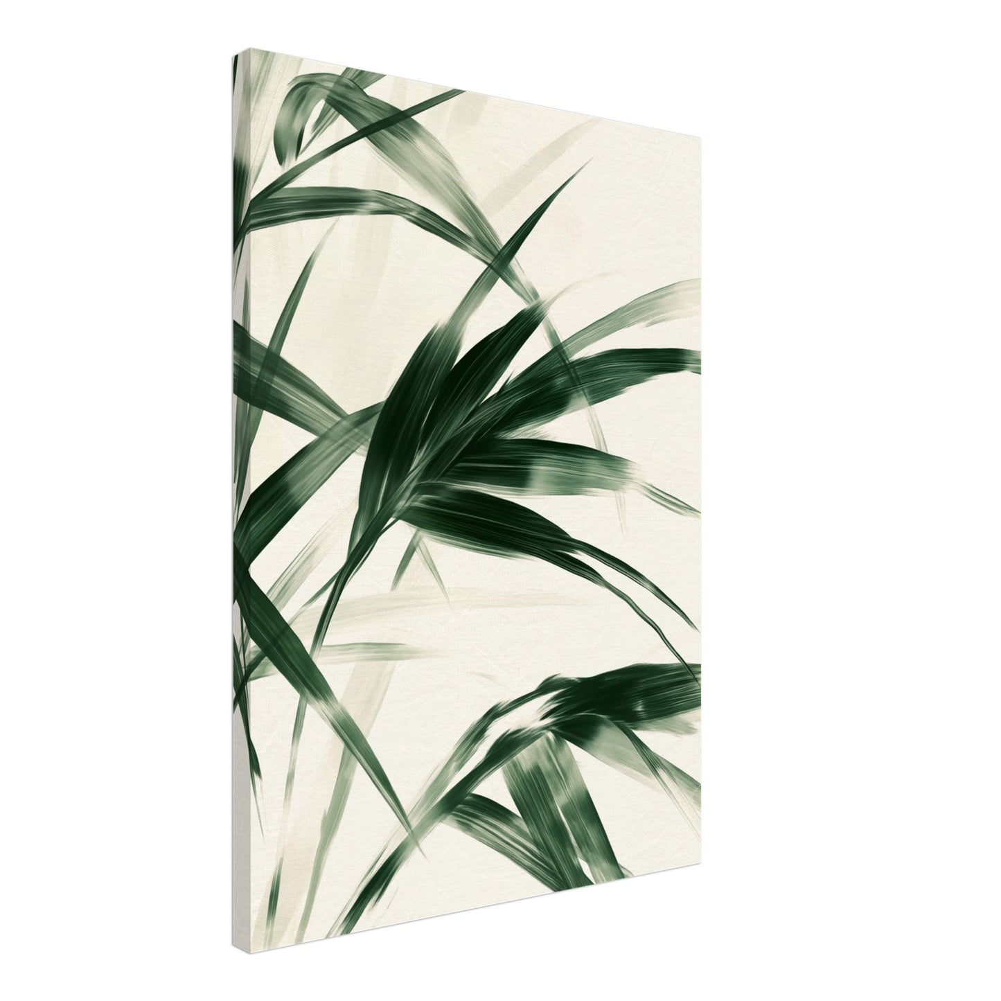 Palm Harmony – Minimalistisches Naturdesign Leinwand 50x70 cm - Pixara