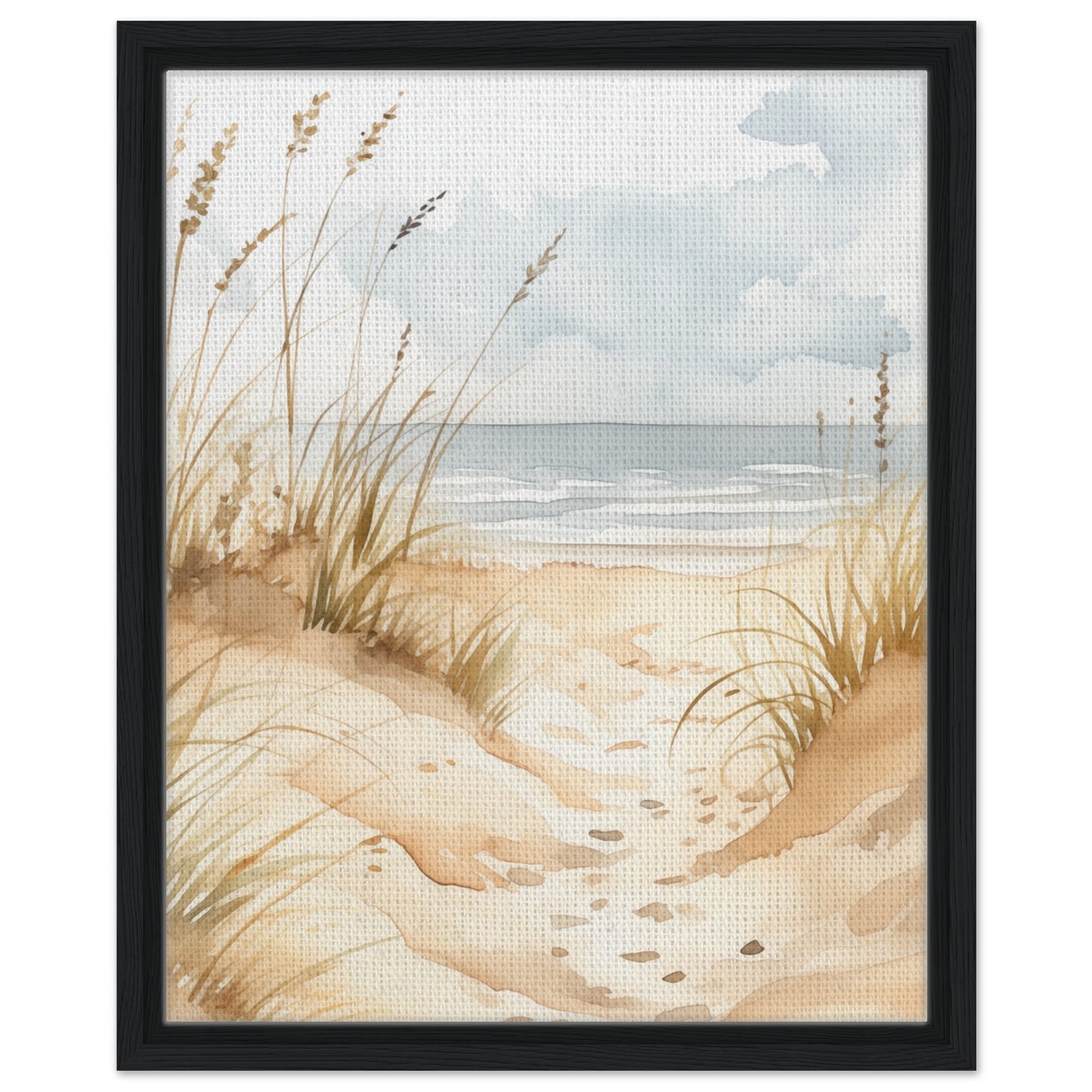 Dünentraum | Gerahmte Leinwand Schwarzer Rahmen 40x50 cm - Pixara