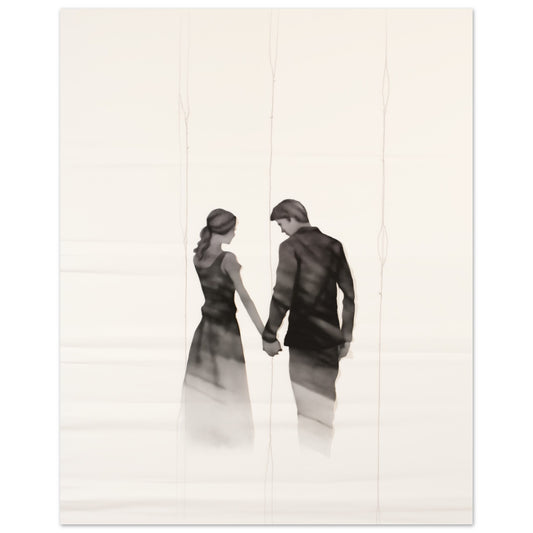 Verschmelzende Schatten Poster 20x25 cm - Pixara