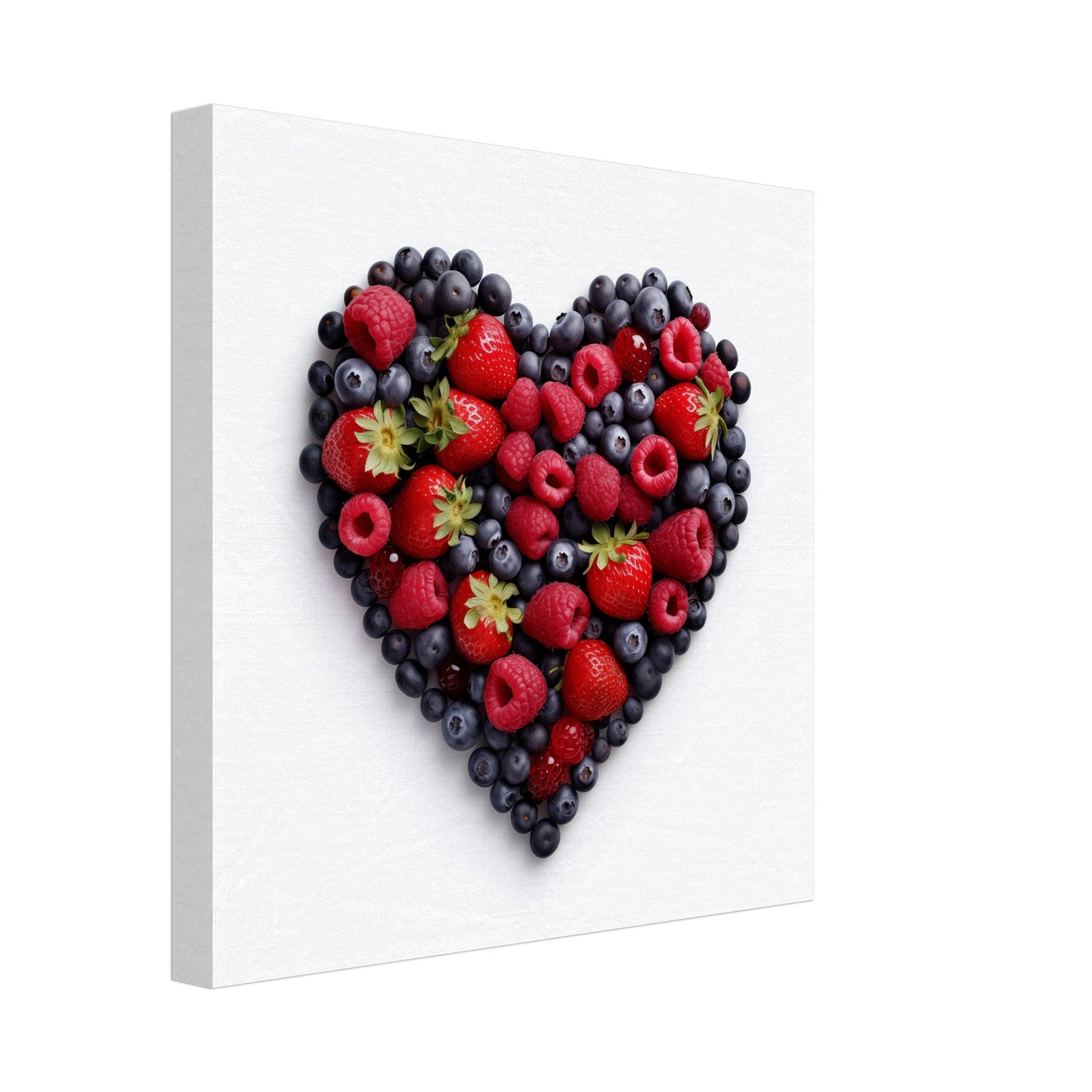 Beerenherz Leinwand 30x30 cm - Pixara