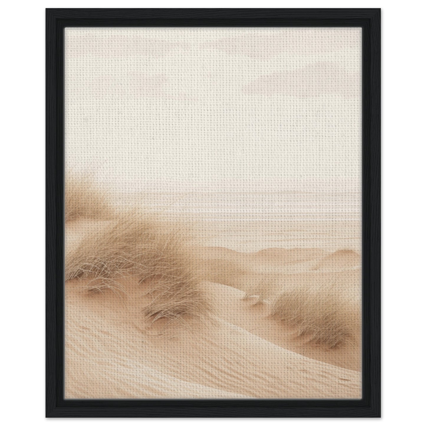 Sanfte Dünenlandschaft | Gerahmte Leinwand Schwarzer Rahmen 40x50 cm - Pixara