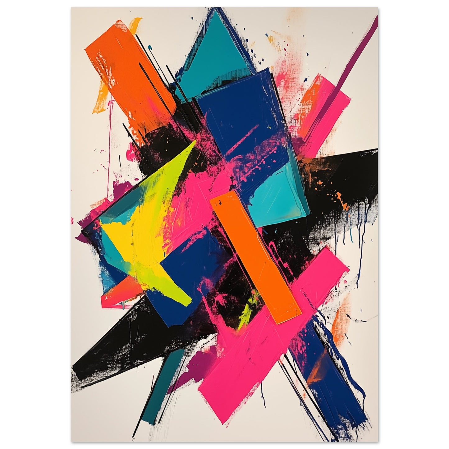 Abstrakte Explosion der Farben Poster A4 21x29.7 cm - Pixara