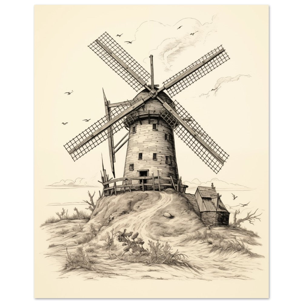 Haverbeck-Mühle Poster 20x25 cm - Pixara