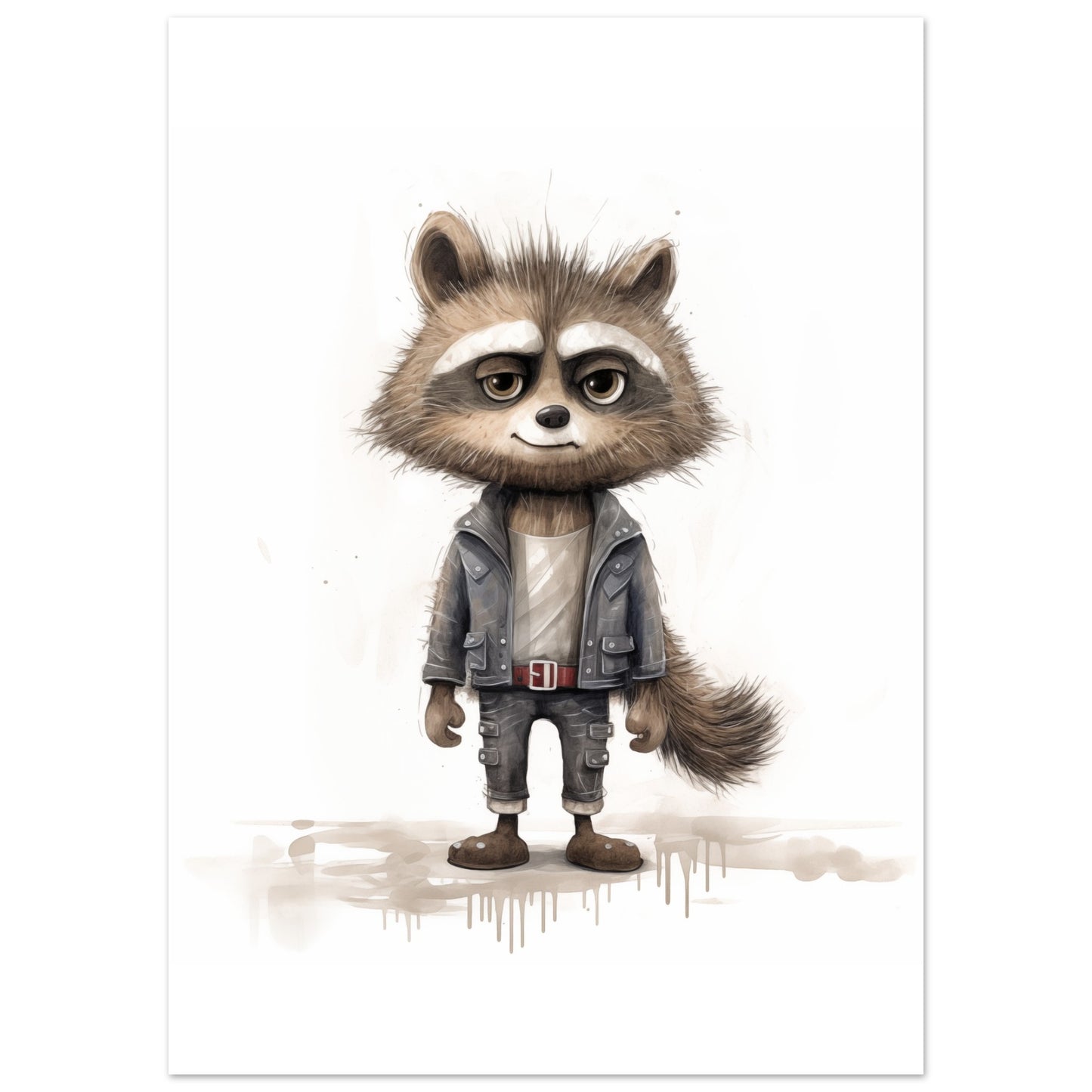 Waschbär "Rocko" Poster 50x70 cm - Pixara
