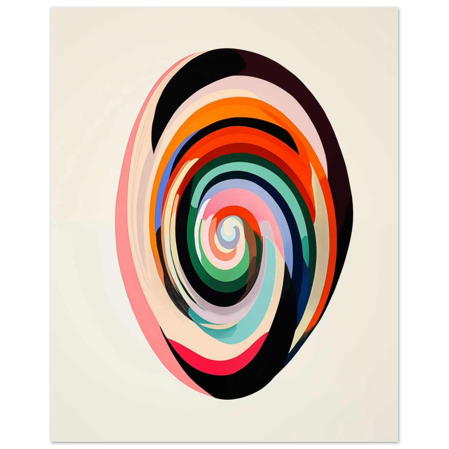 Farbenfrohe Spirale Poster 20x25 cm - Pixara