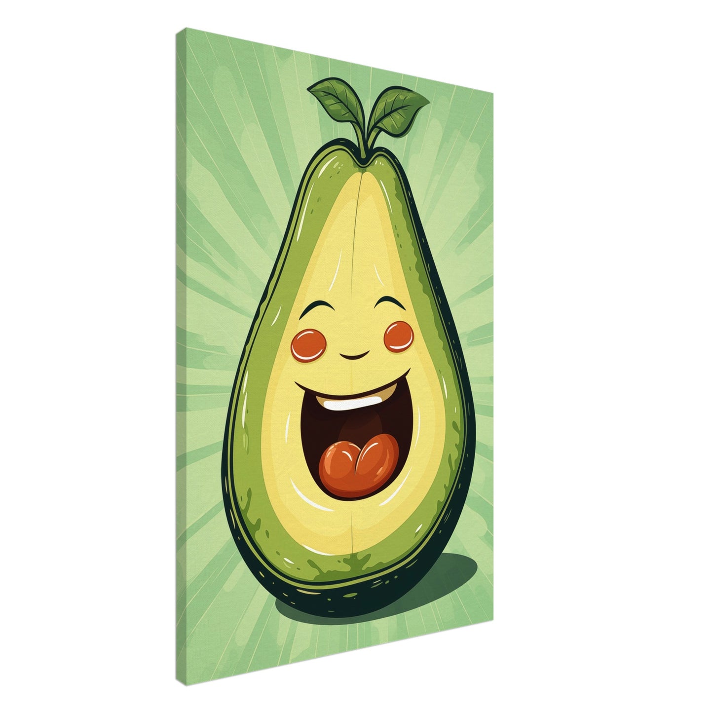 Glückliche Avocado Leinwand 60x90 cm - Pixara