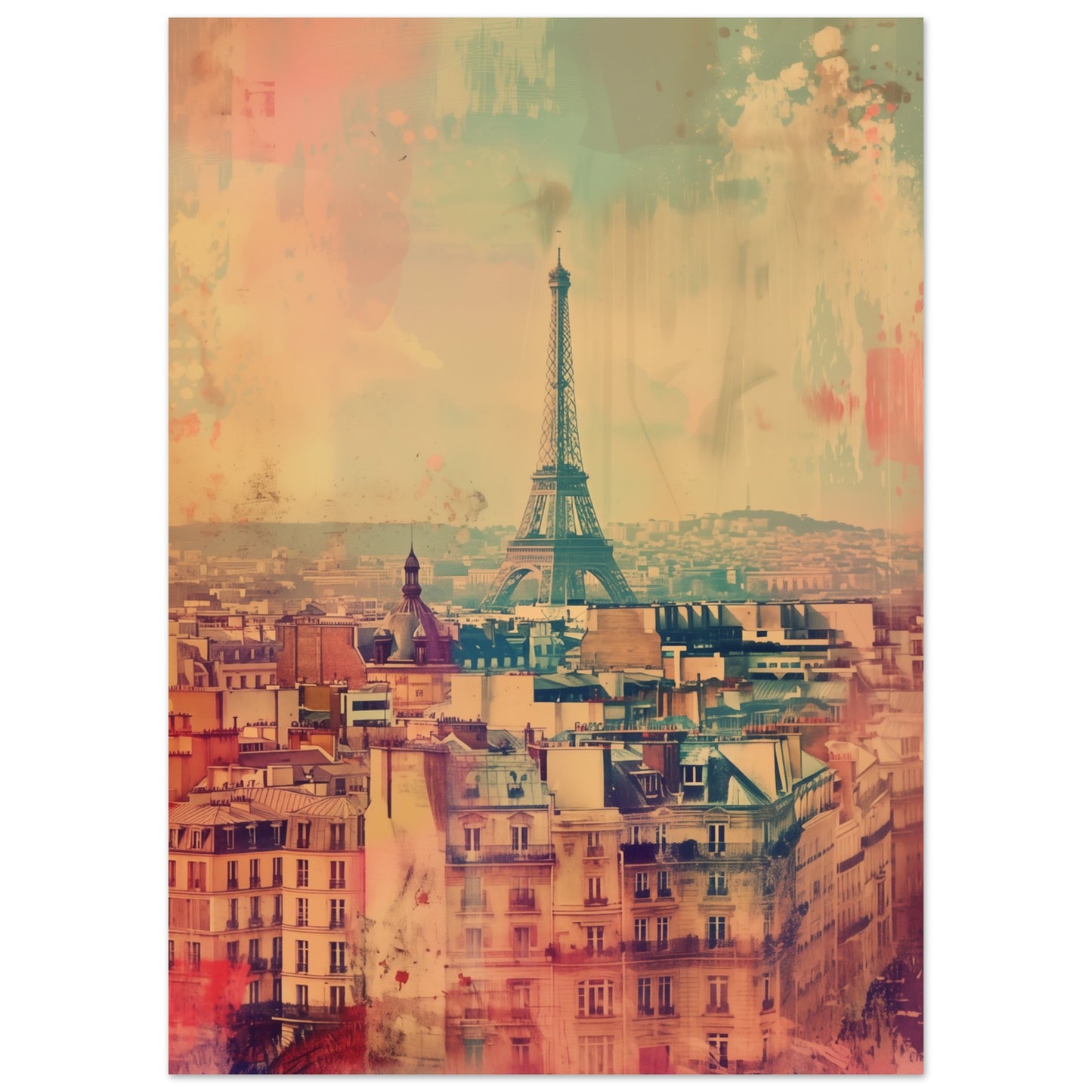 Pariser Pastelltraum Poster 50x70 cm - Pixara