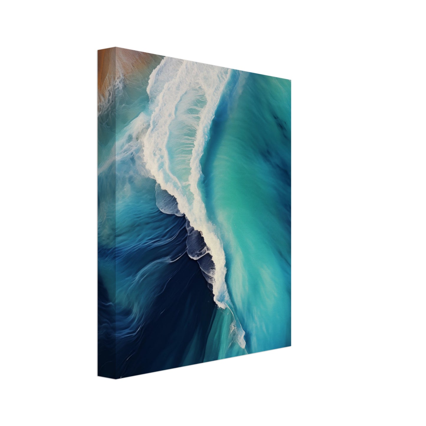 Ozeanische Trennlinie Leinwand 20x25 cm - Pixara