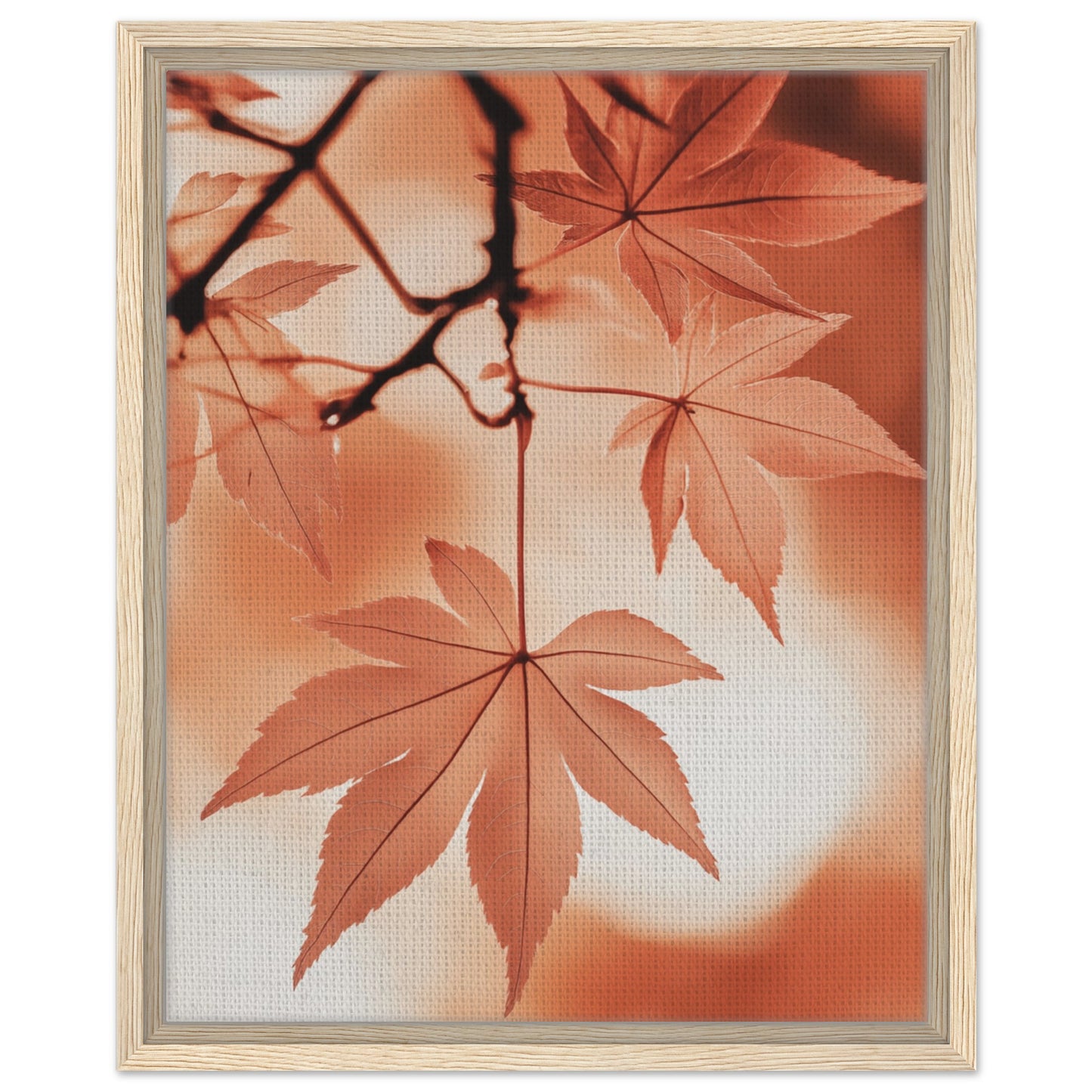 Herbstlicher Ahorntraum | Gerahmte Leinwand Holzrahmen 40x50 cm - Pixara